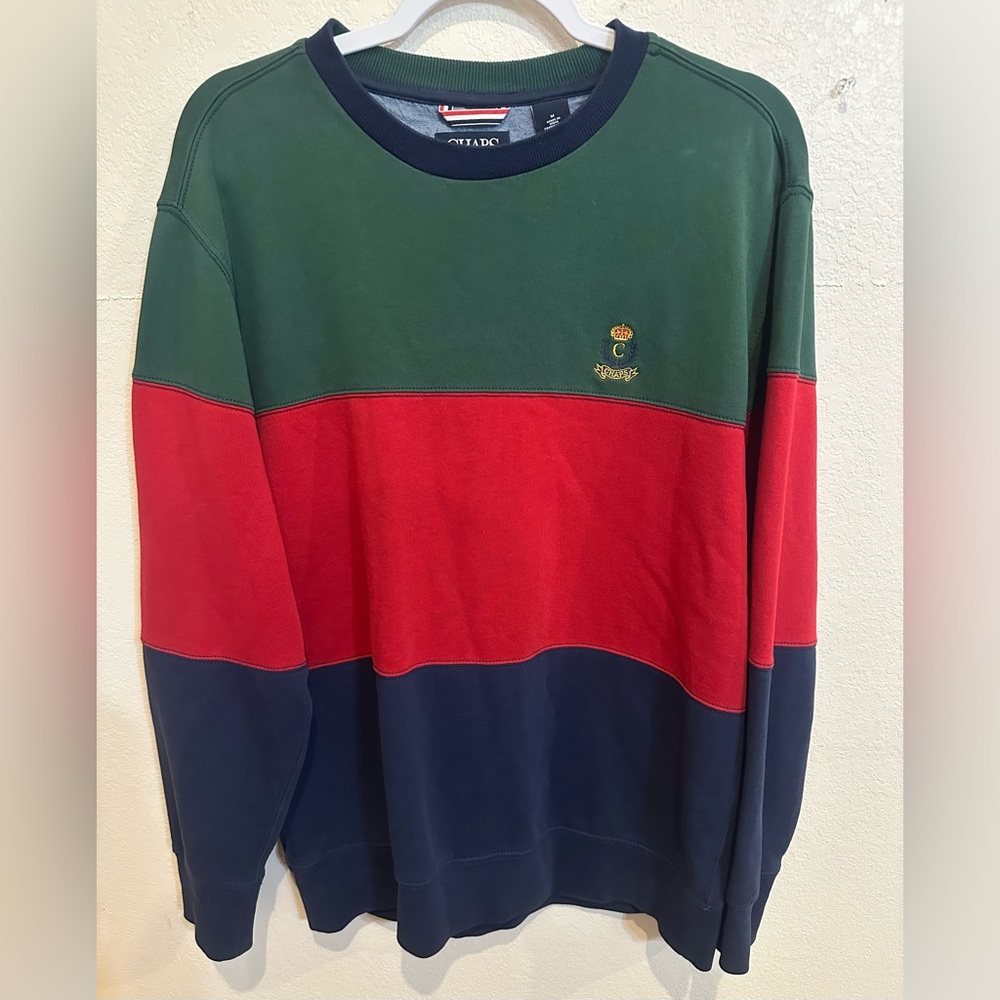 Chaps Ralph Lauren Unisex Vintage Colorblock Crewneck Sweatshirt - Picture 10 of 12